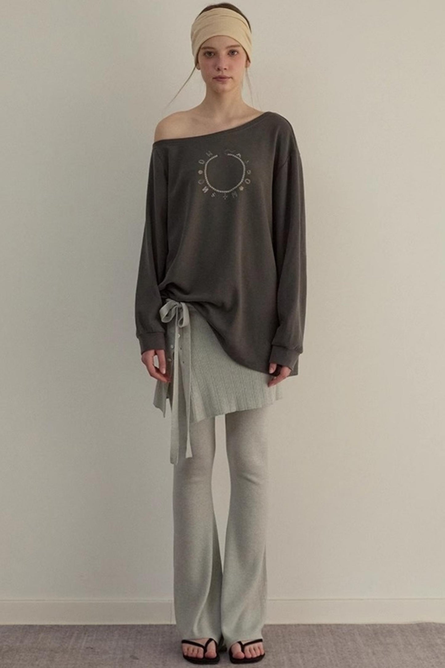 Personalized Slouchy Tie Sweatshirt