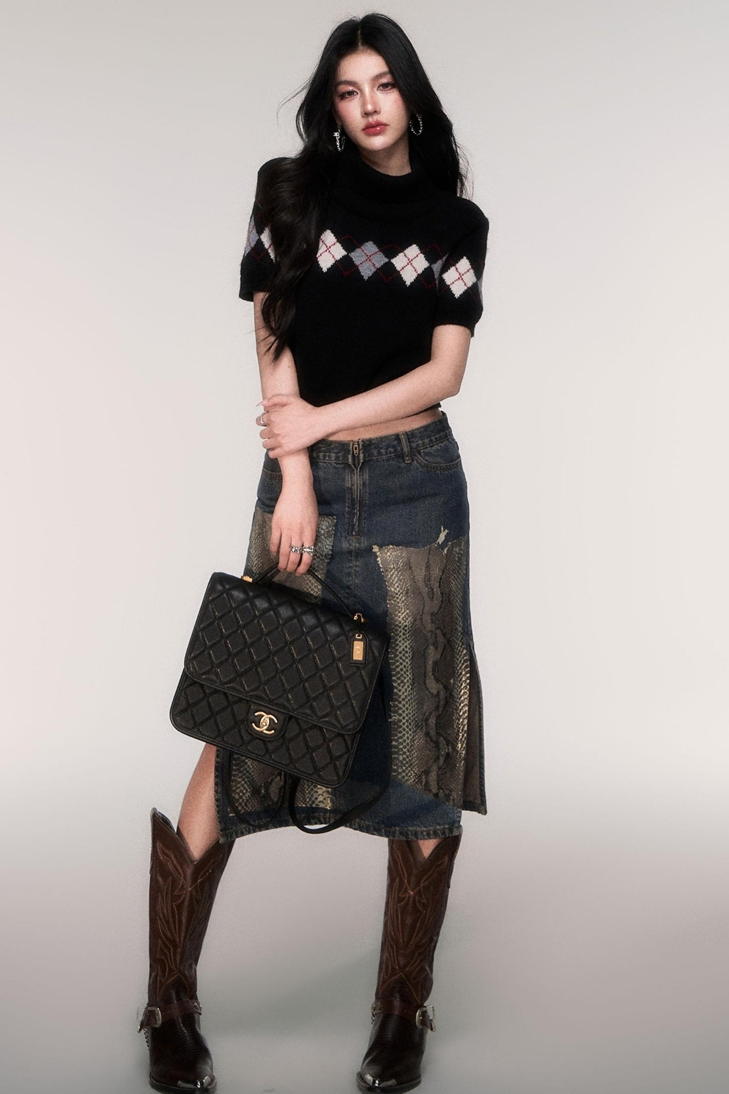 Trendy High Neck Short Sleeve Top