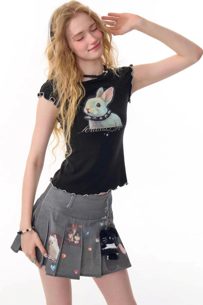 Black Rabbit Slim Top