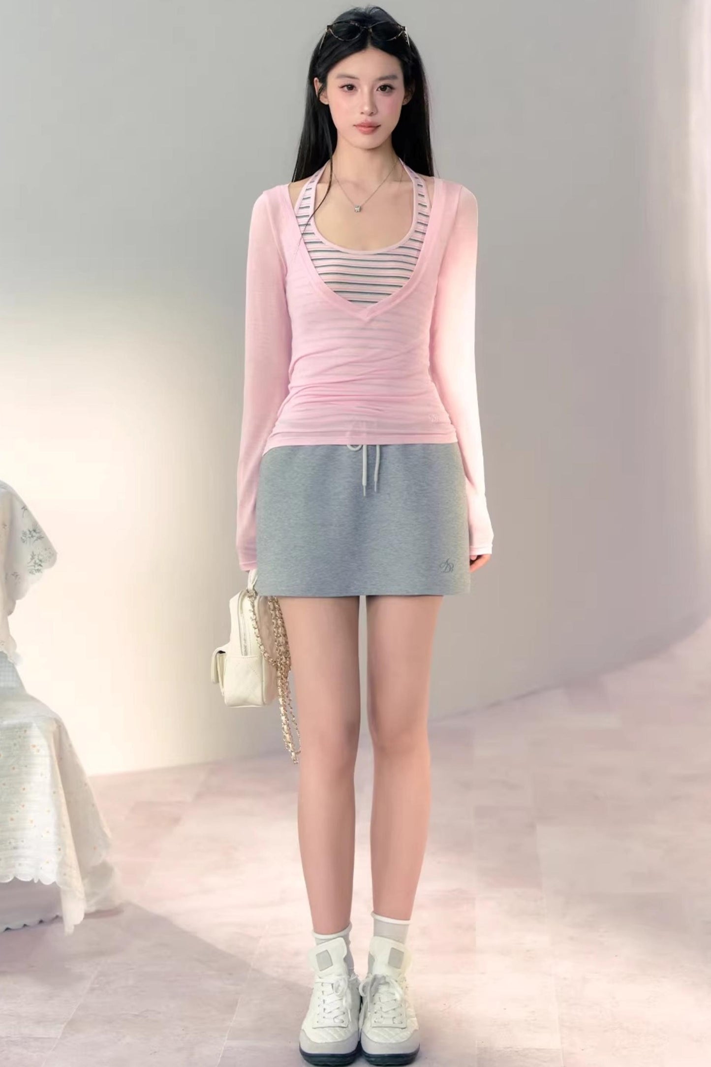 Eco-Friendly Layered Halter Top Set-Up