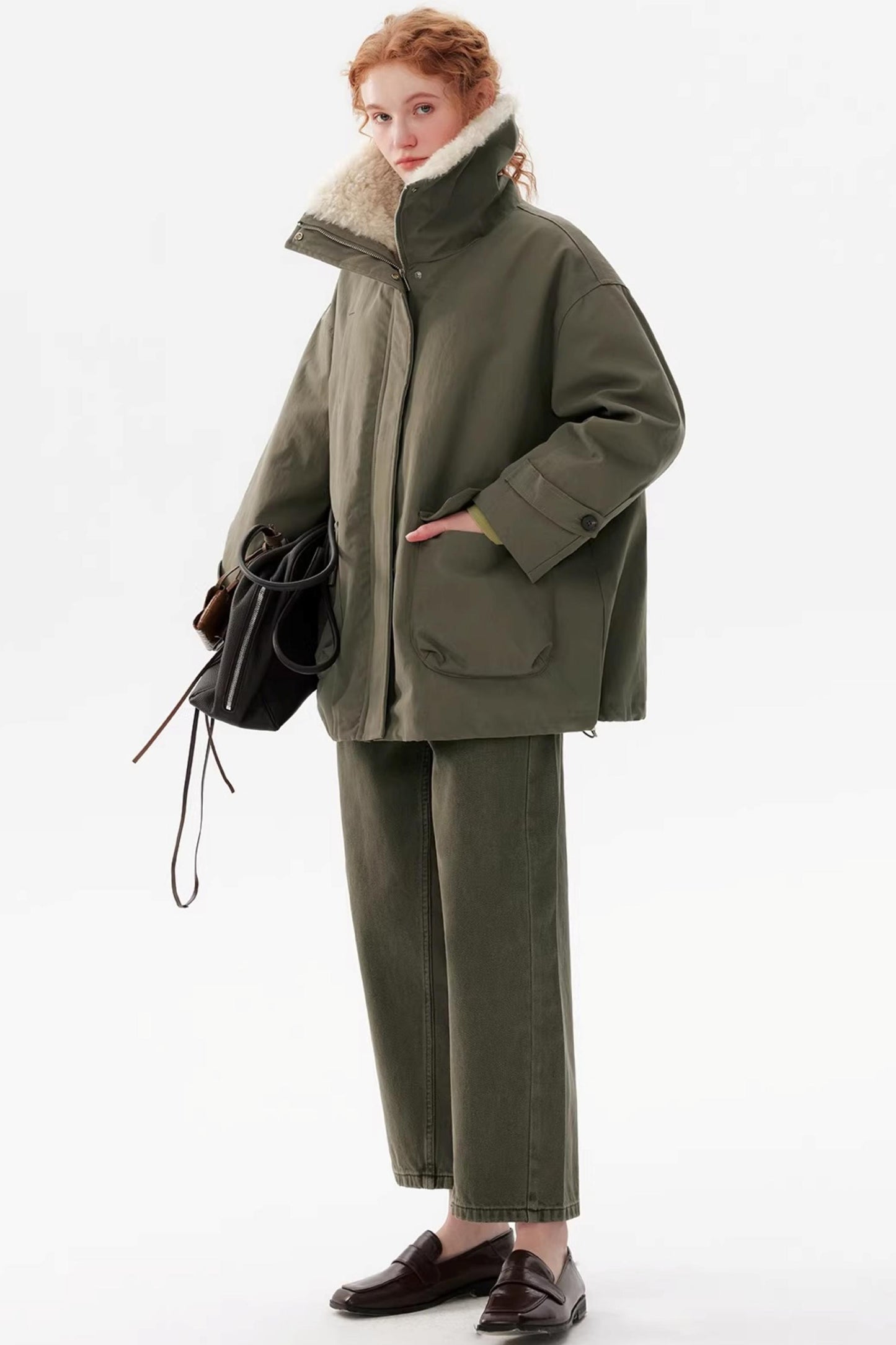 Faux Fur Collar Down Jacket