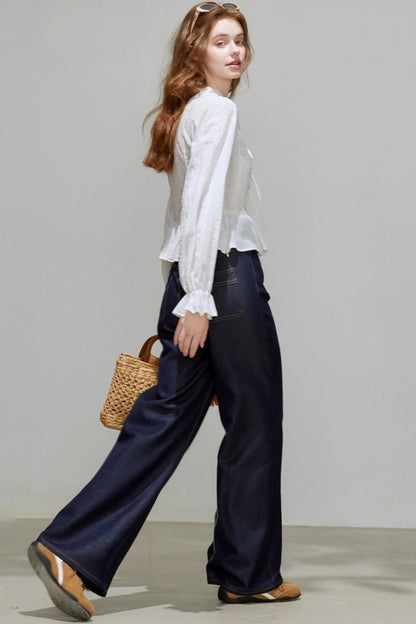 Autumn High Waist Denim Pants