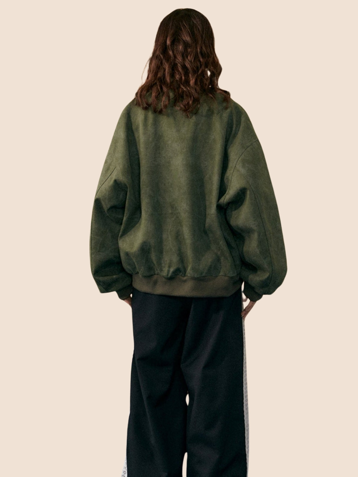 Regular Piece Long Sleeves Green Jacket