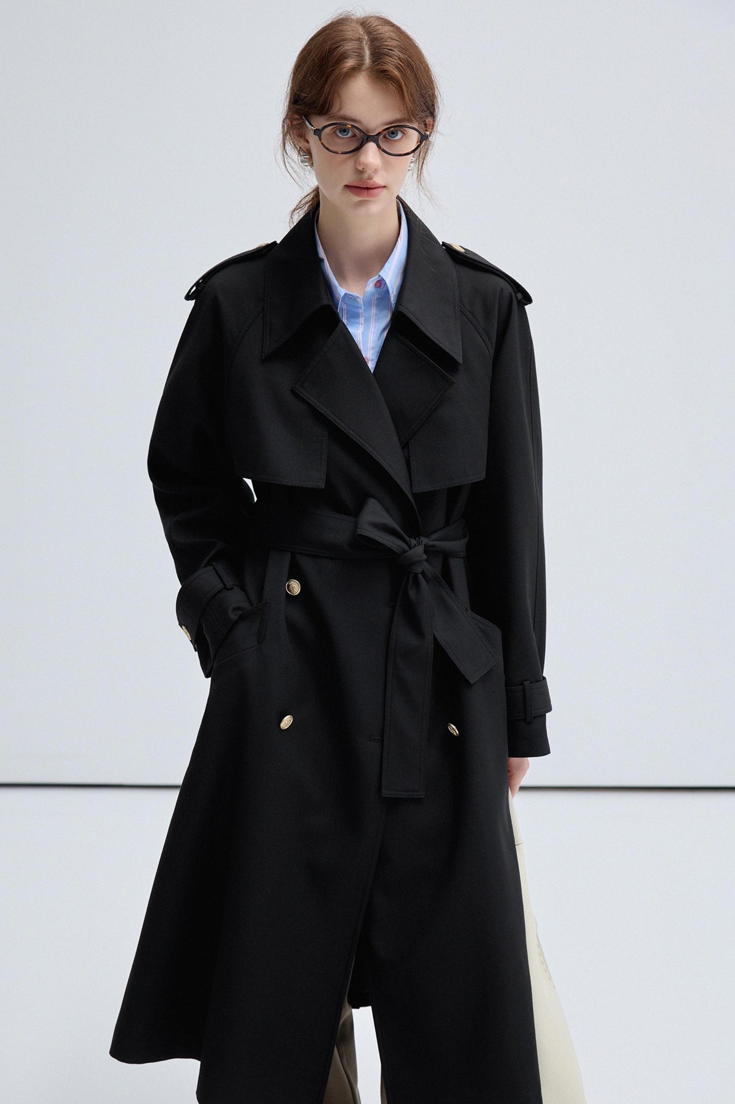 Double Breasted British Trench Coat