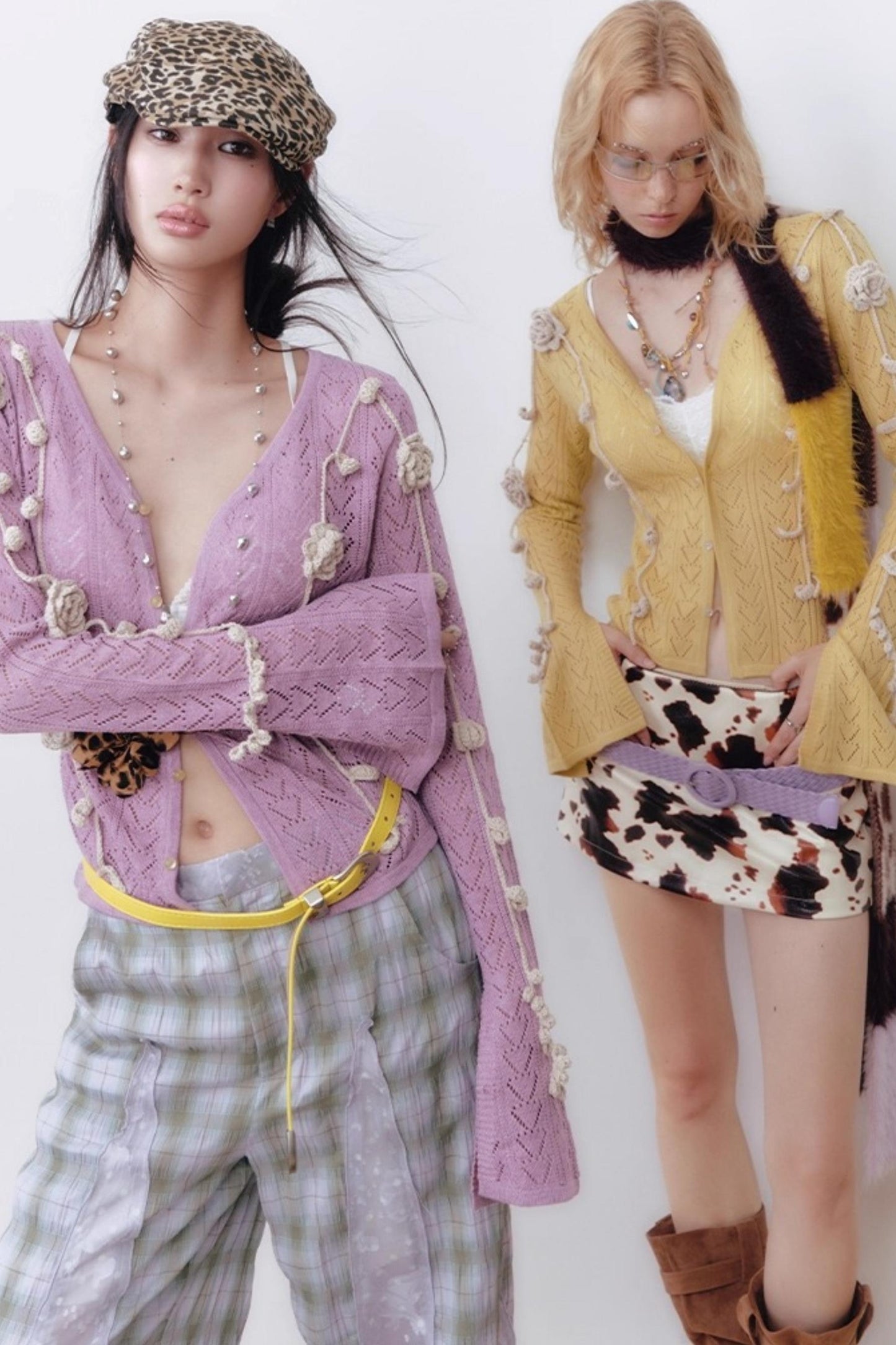 Wool Flower Cardigan