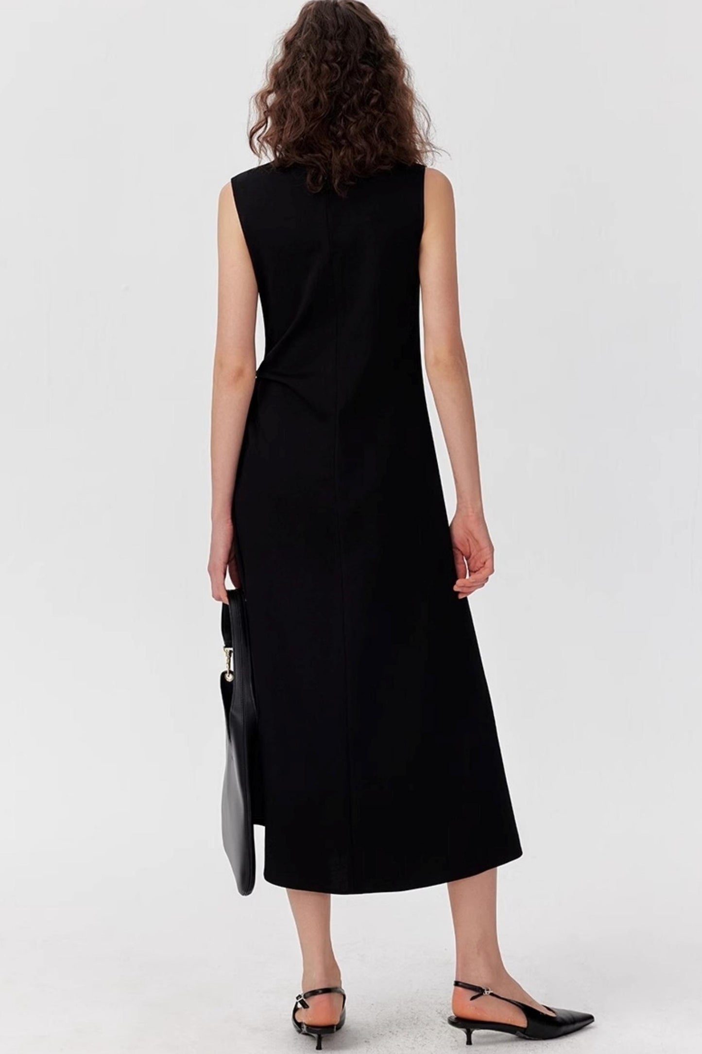 Black Knot Waist Dress