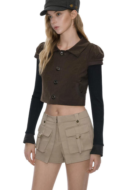 Vintage Retro Spring Workwear Top