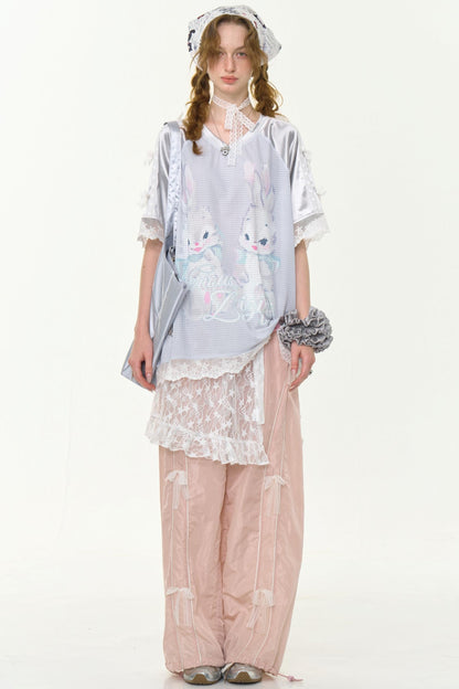 Summer Rabbit V-Neck Tee