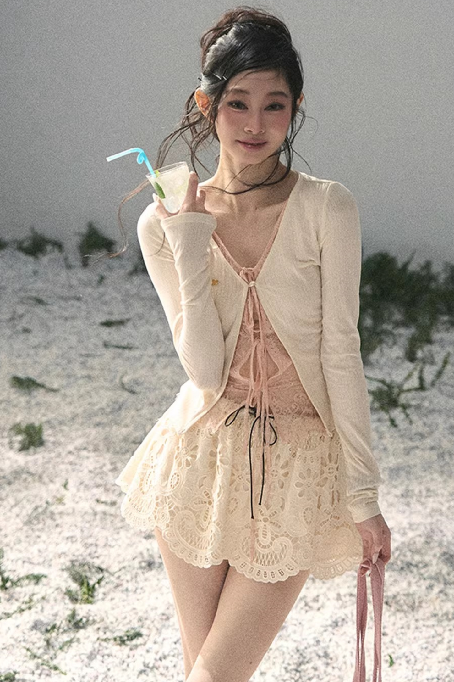 Lace Hollow-Out Top