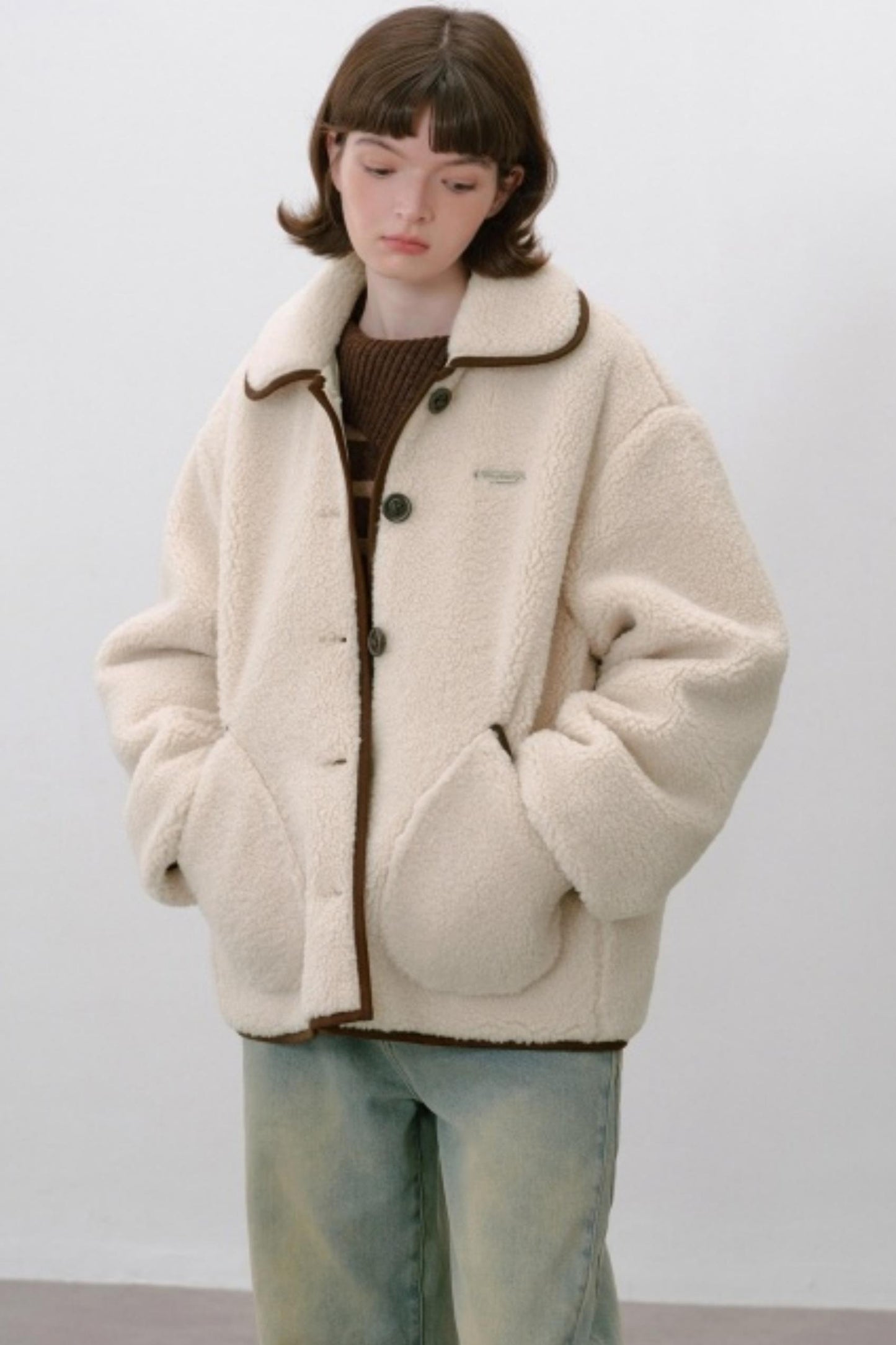 Blueberry Croissant Wool Coat