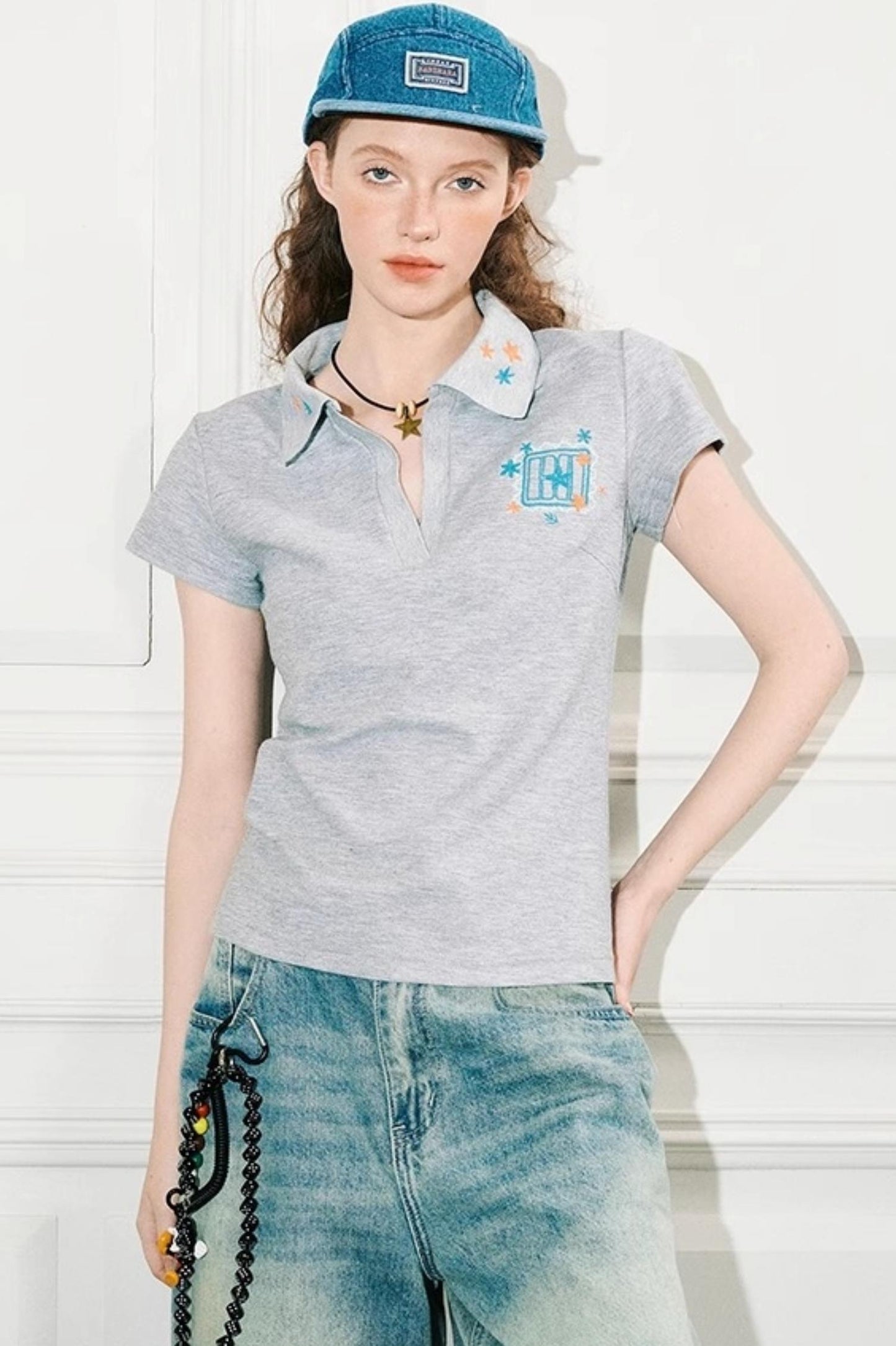 Embroidered Womens Polo Tee