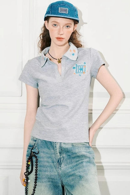 Embroidered Womens Polo Tee