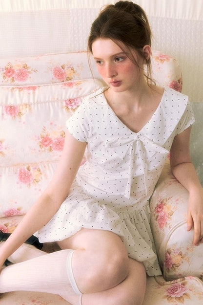 Navy Flower Bud Summer Dress