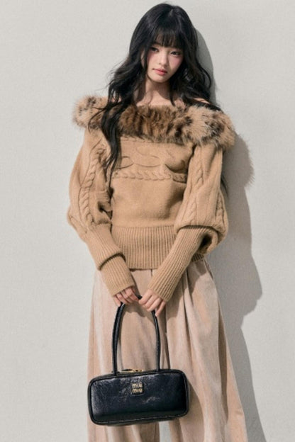 Tea Fragrance Mohair Sweater