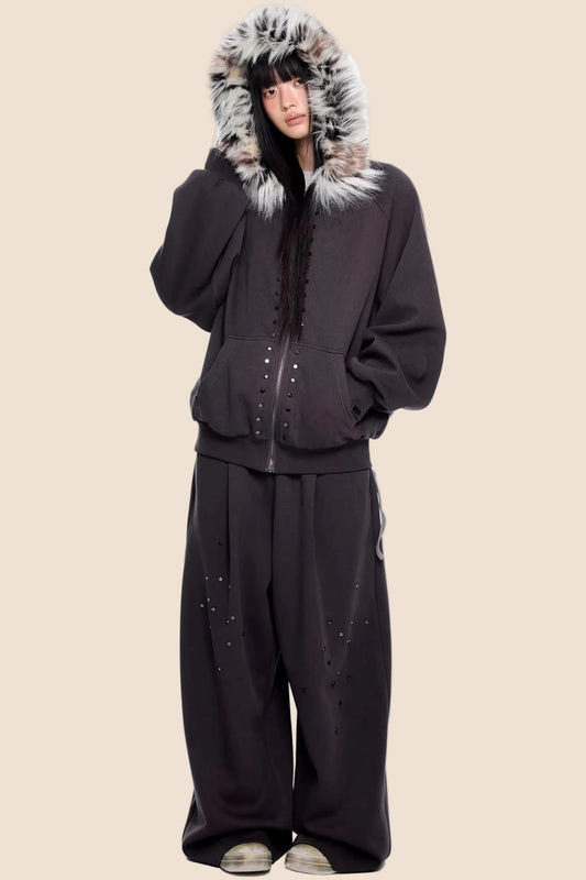 Rivet Retro Wide-Leg Pants Set-Up