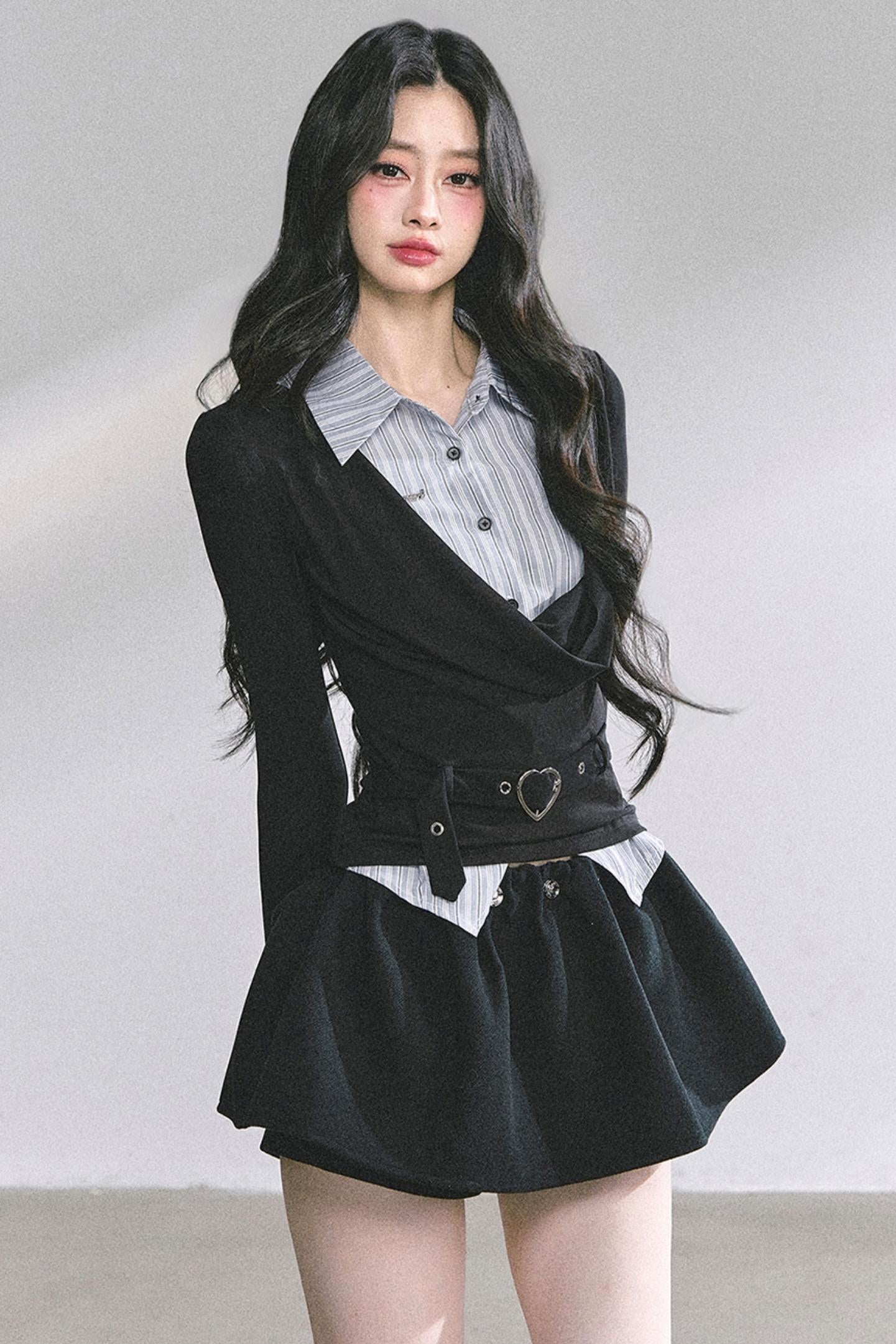 Waist Slim Long-Sleeved Tops