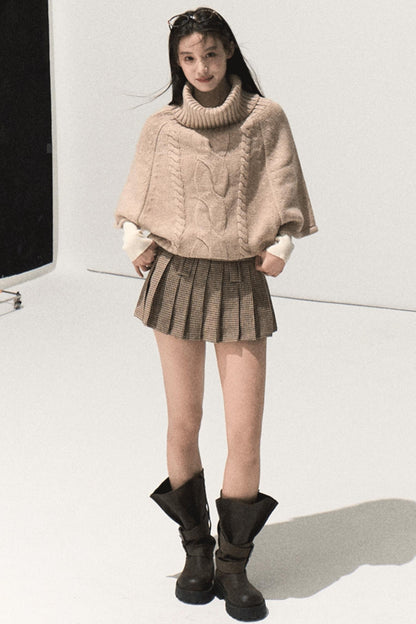 Throbbing Campus Lovers Woolen Skirt