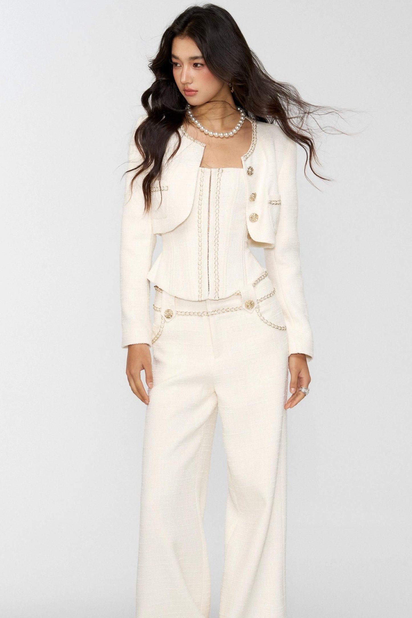 Milk Goose Three-Piece Jacket Set-Up