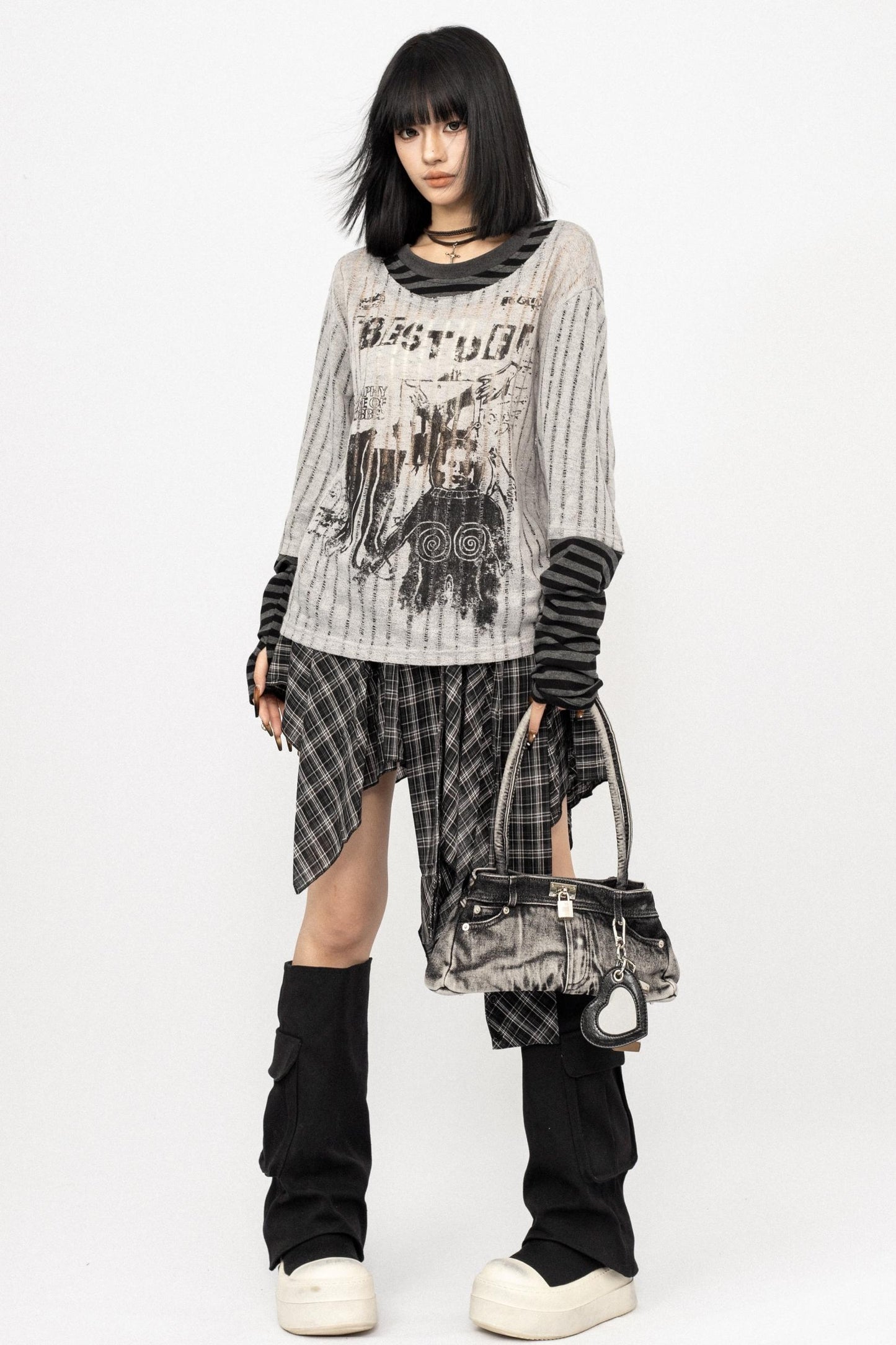 Asian Spice Stripe Long Sleeve Top