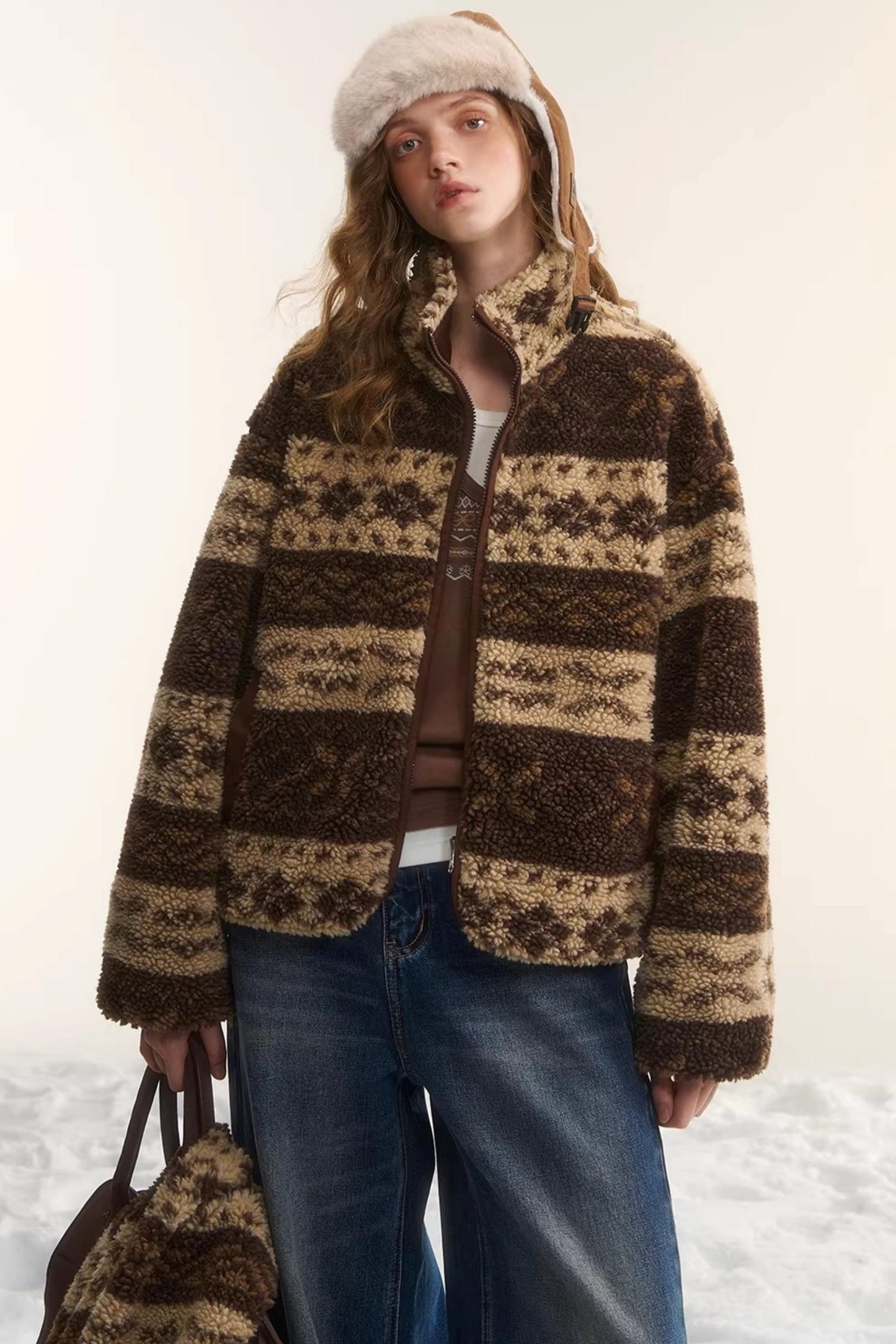 Reversible Fair Isle Fleece Jacket Set