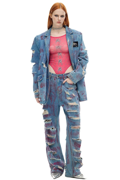 Earth Powder Coated Jeans Pants