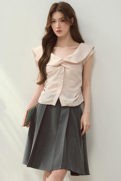 Mist Pink Lyocell Vintage Blouse