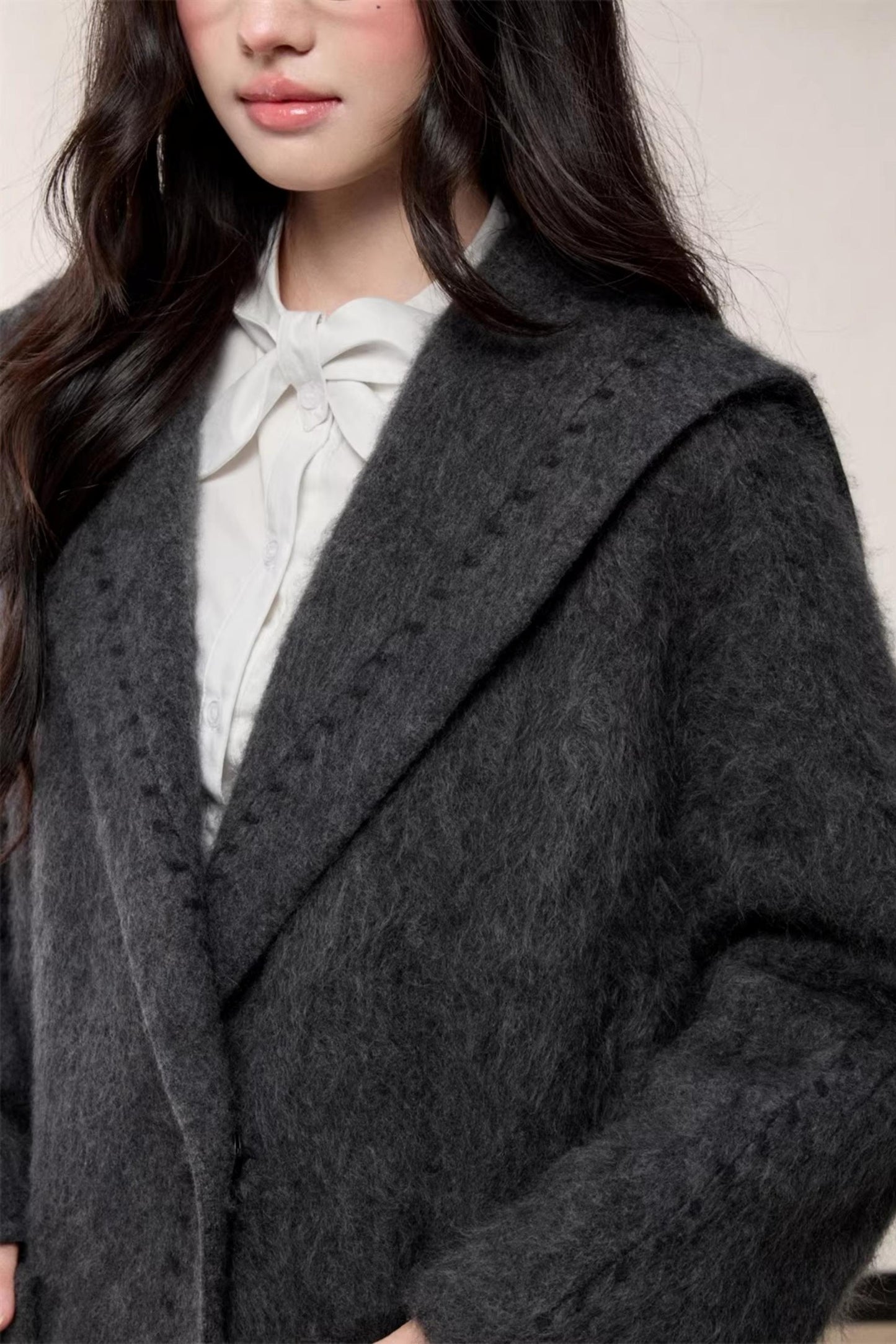 Elegant Woolen Shawl Coat