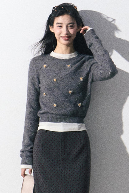 Heavy Industry Beaded Knit Sweater