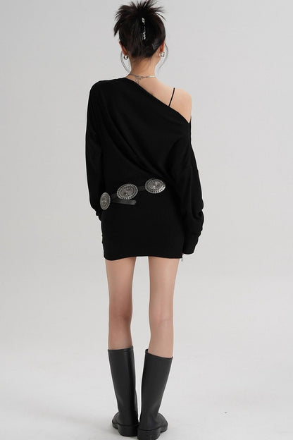 Temperament Shoulder T-shirt