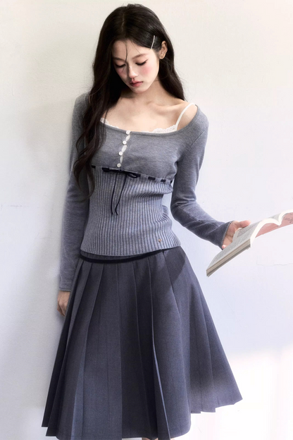 Retro Plaid Pleated Skirt