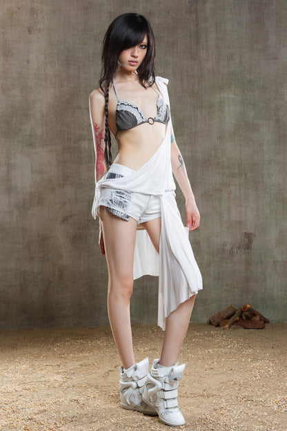 Colorful Punk Ruffle Bikini