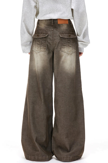 Retro Washed Corduroy Pants
