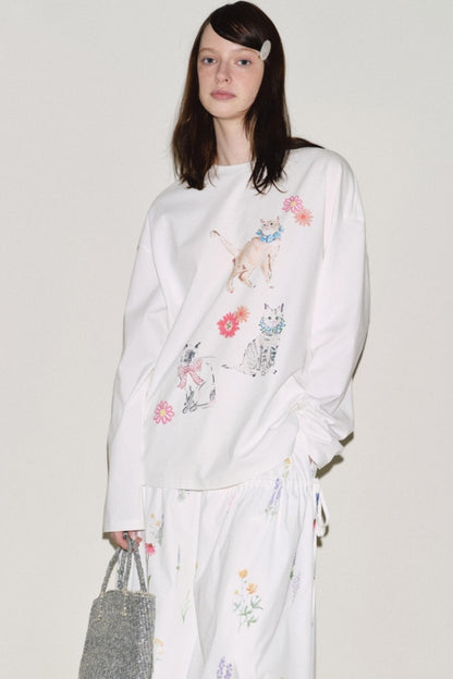 Custom Floral Long Sleeve Tee Set-Up