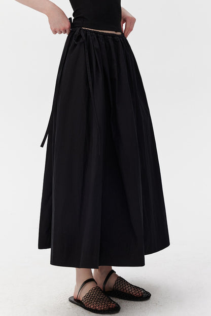 Black A-Line Umbrella Skirt
