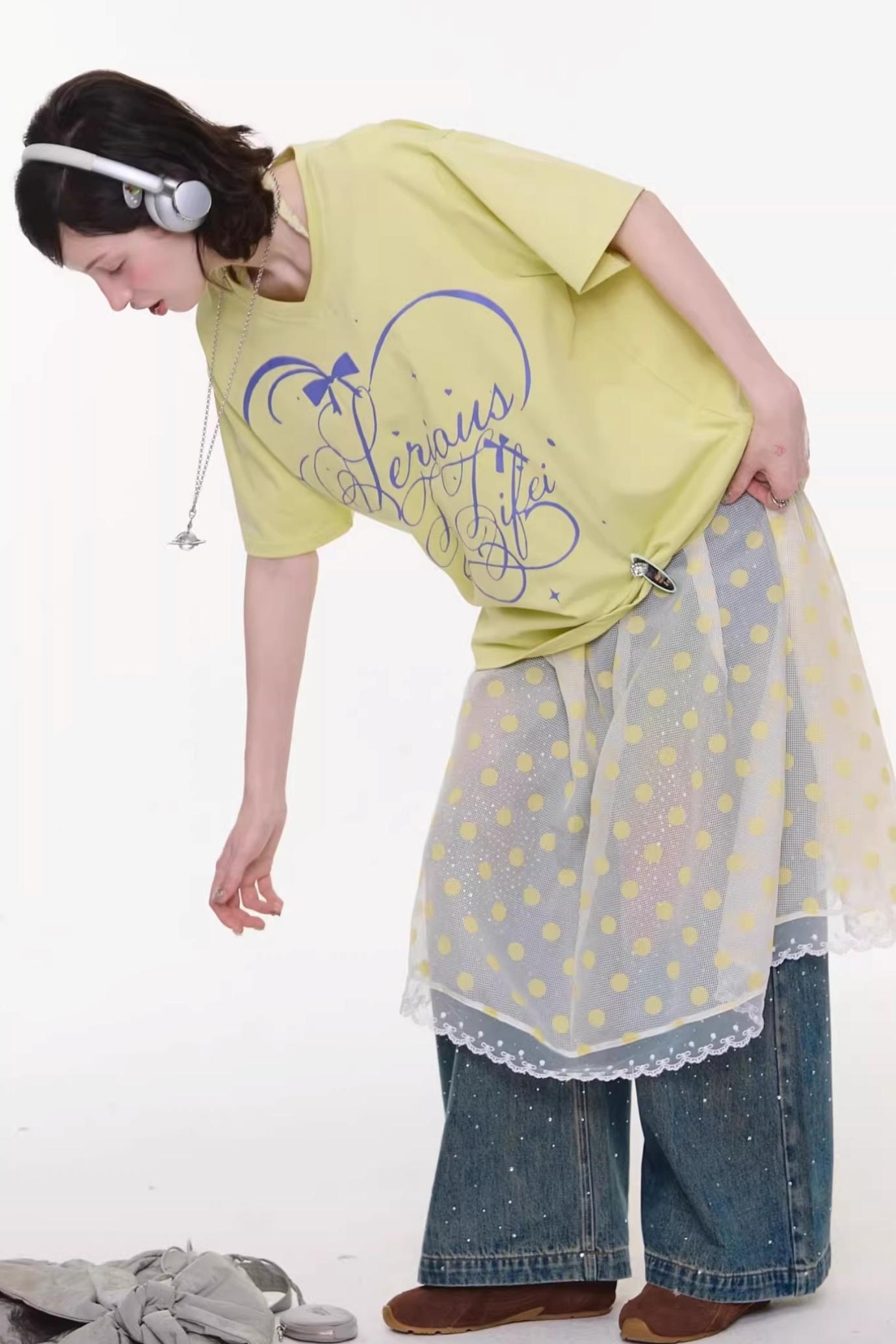 Star Falling V-Neck Top