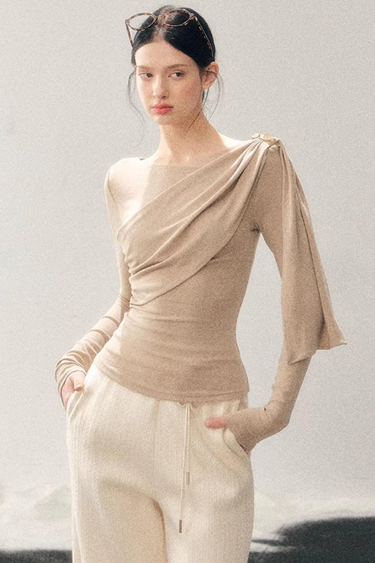 French Ribbon Design Blouse