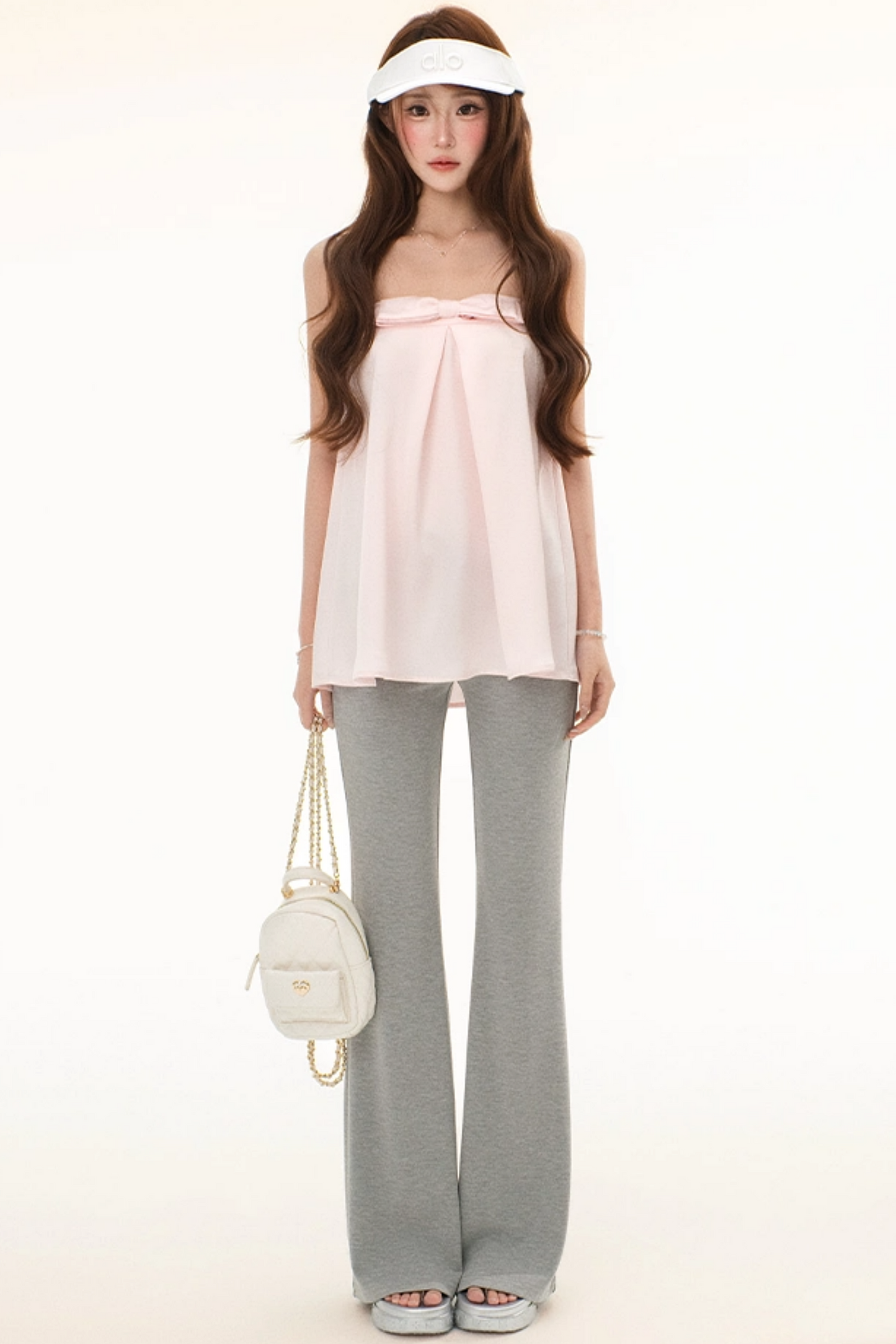 Satin Bowknot Camisole Set-Up