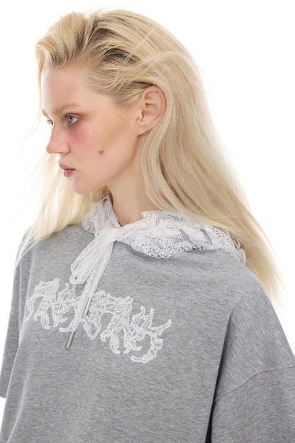 Lace Hooded Tee