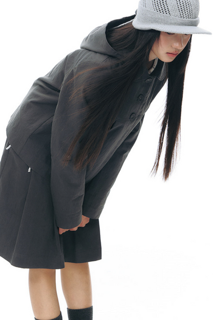 Retro Hooded Windbreaker Jacket