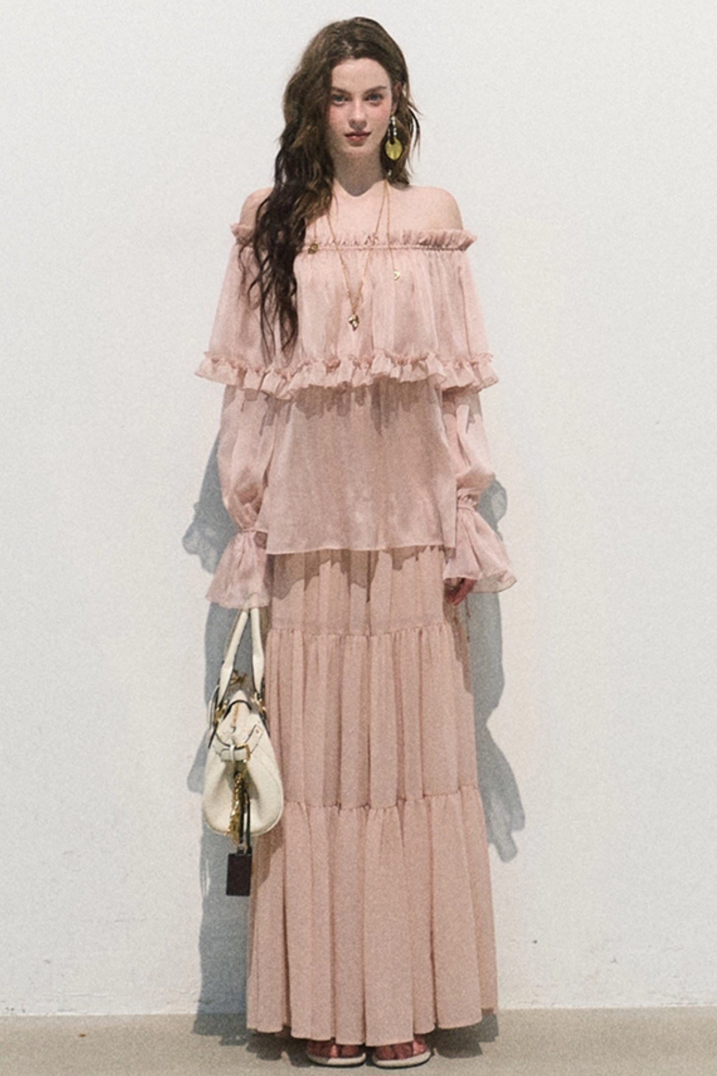 Romantic Ruffled Chiffon Blouse