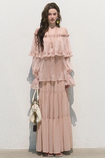 Romantic Ruffled Chiffon Blouse