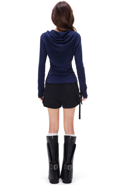 Retro Lace-Up A-Line Skirt