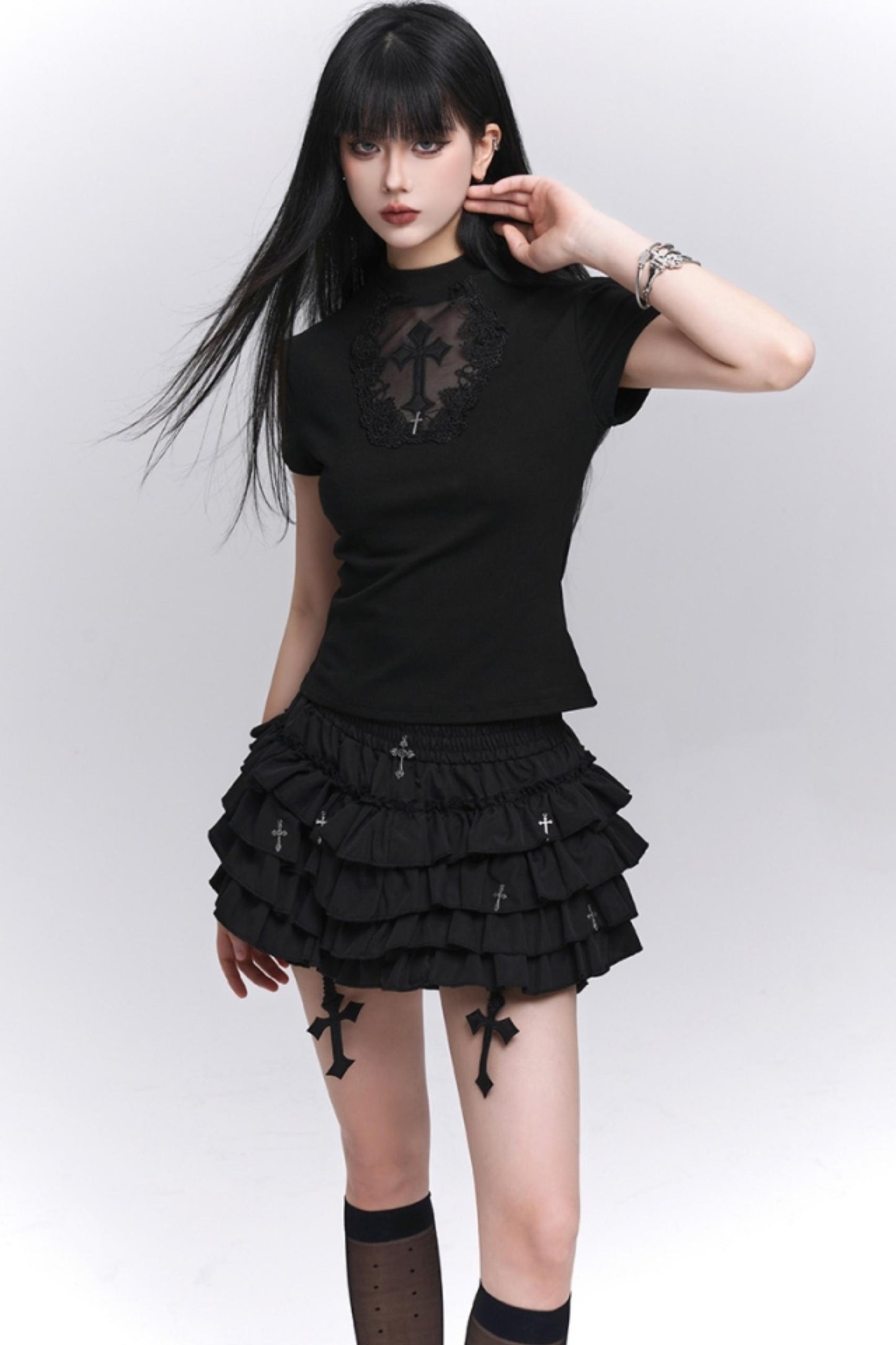 Black Gothic Ghost Skirt