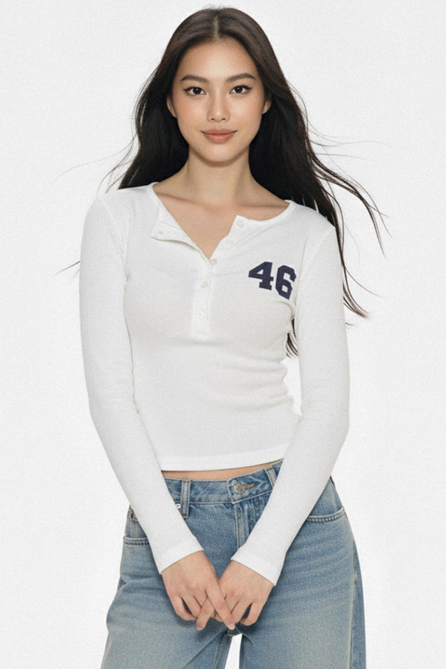 White Pleated Slim Top