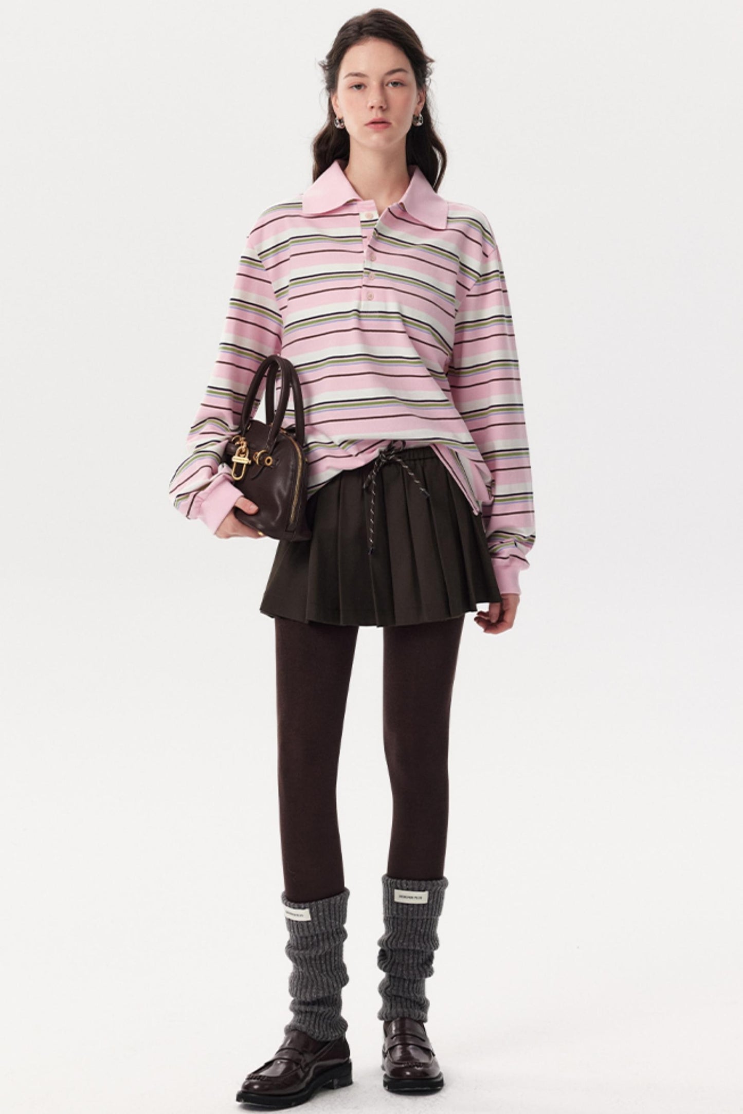 Drawstring Pleated Skirt