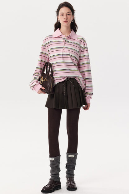 Drawstring Pleated Skirt