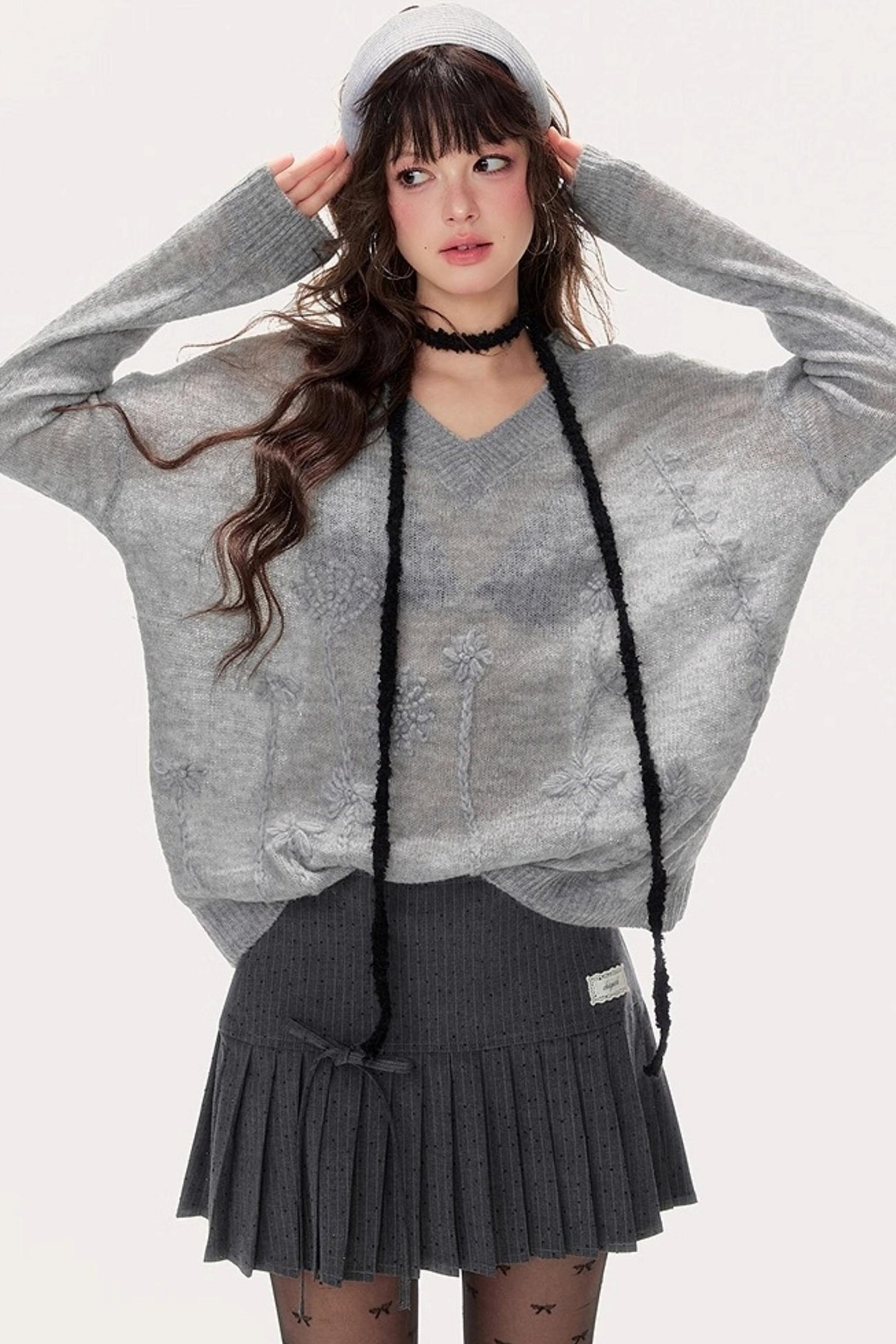 Cut-Out Knitted Sweater