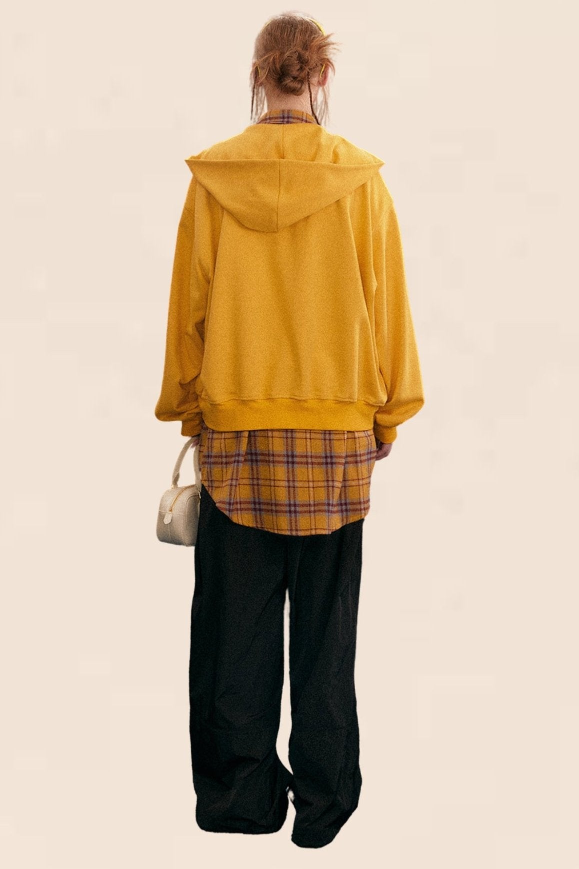 Pre-Fall Yellow Hooded Zipper Jacket