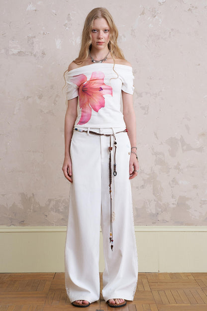 Summer Lace-Up Casual Pants