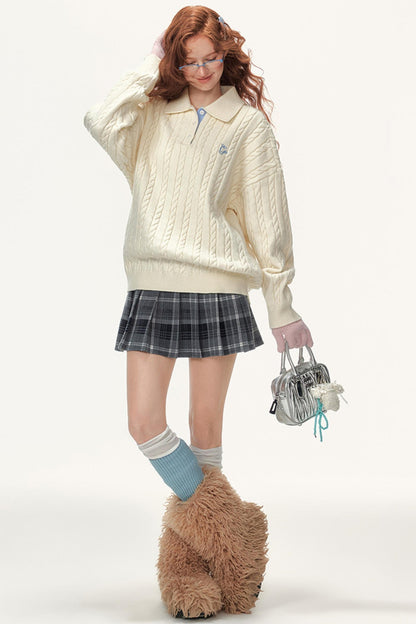 Winter Cable Knit Top